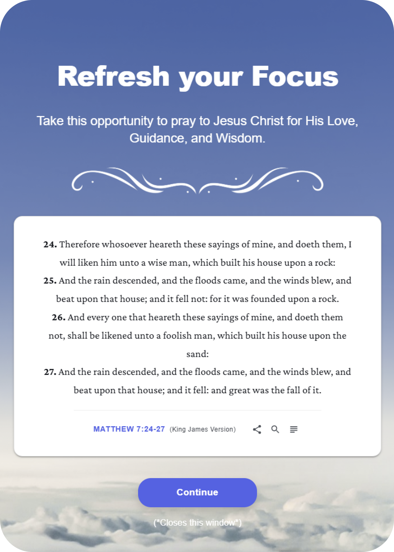 Refresh your Focus